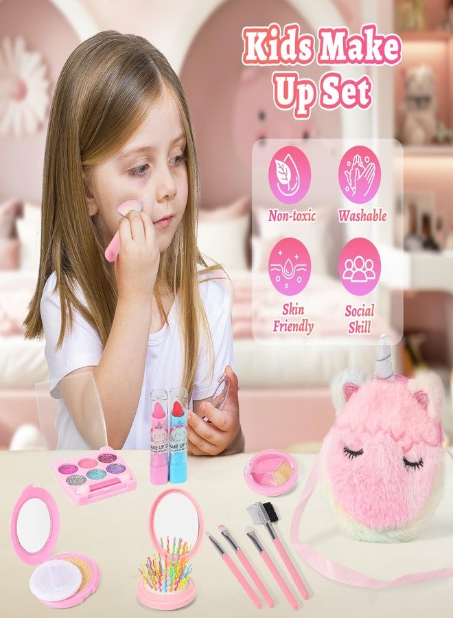 Fuzmo Kids Makeup Kit for Girls 3-8 Years Old, Princess Dress Up Toy, Non-Toxic Toddler Make Up Set for Girls Birthday Gift - Image 4